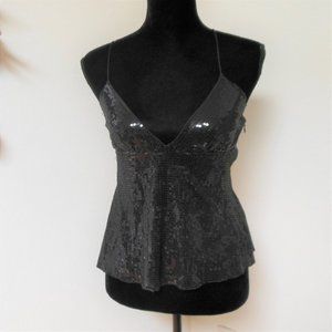 Diane Von Furstenberg Strappy Sequin Silk Top